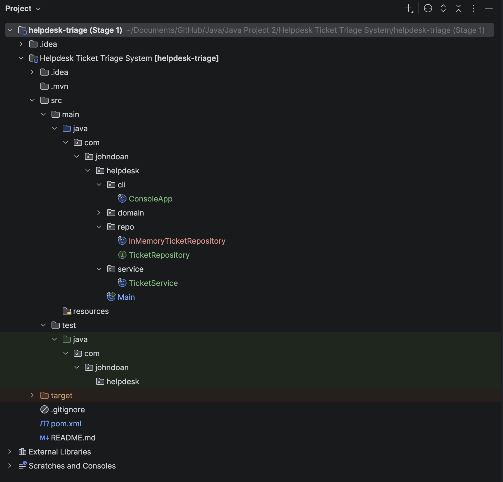 Stage 1 — project structure and package layout