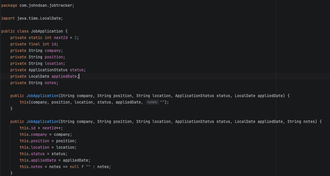 Stage 1 — domain model
