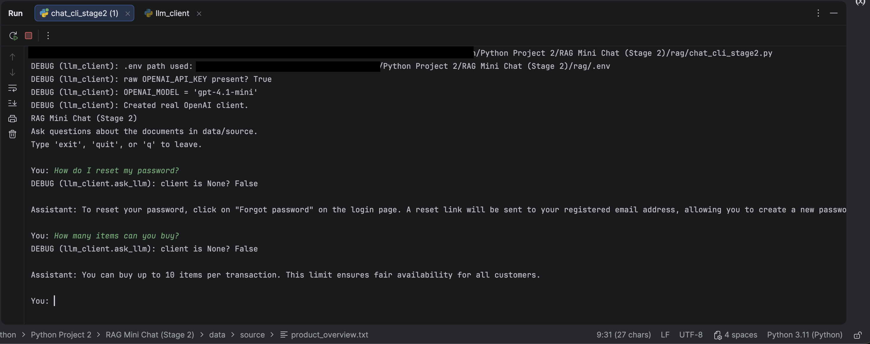 RAG Stage 2 screenshot 4