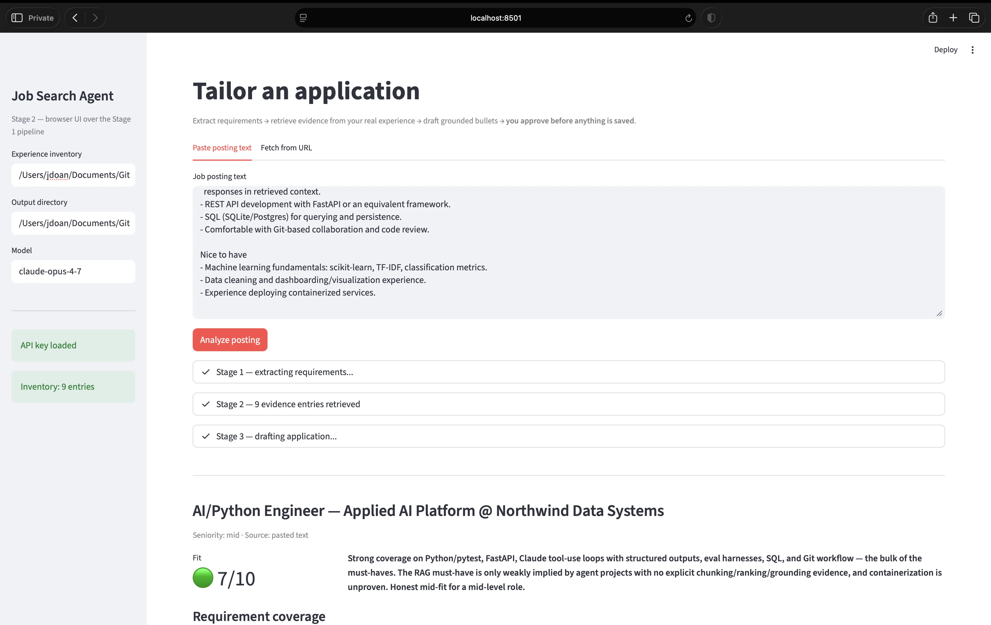 Job Search Agent Stage 2 screenshot 2