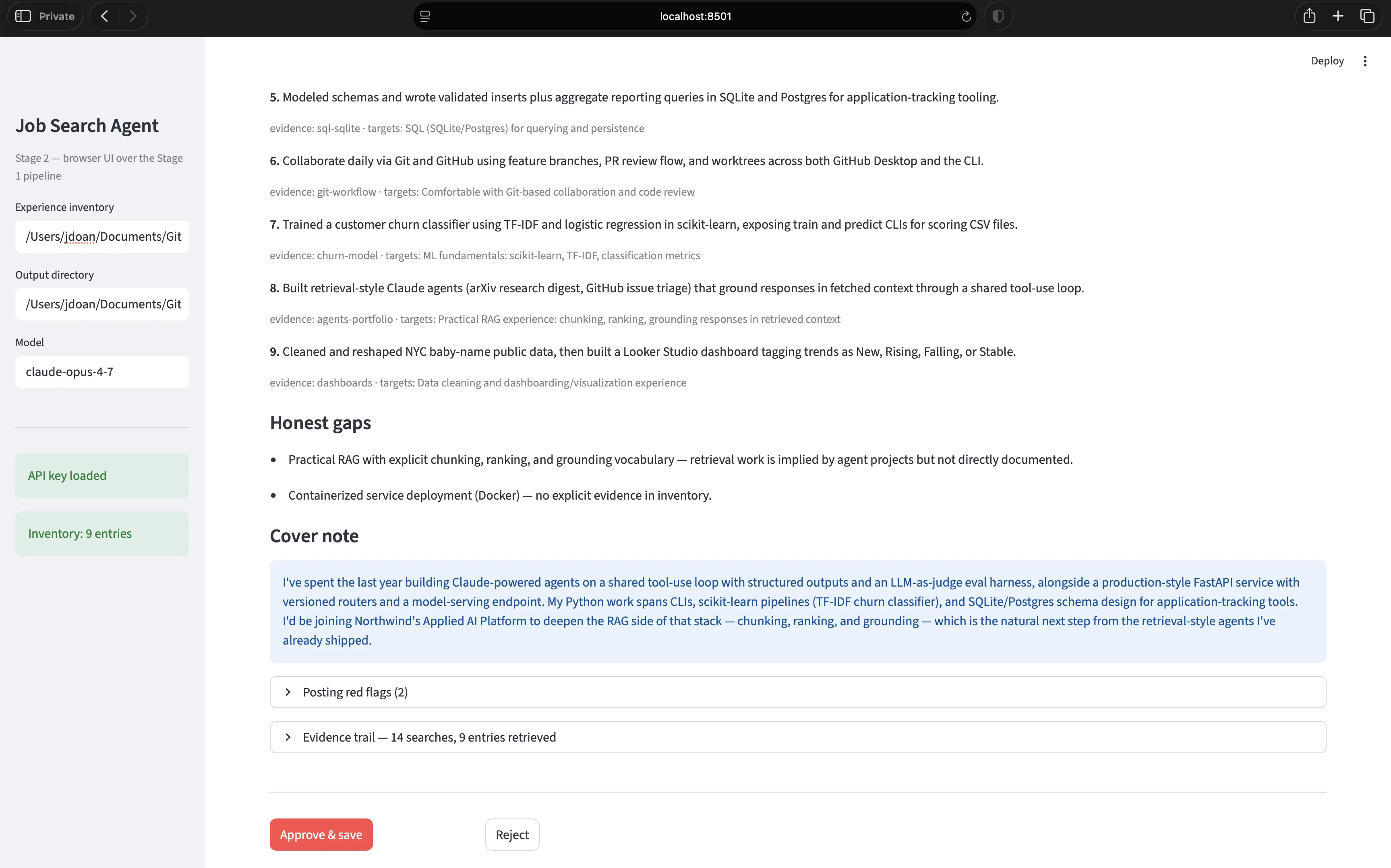 Job Search Agent Stage 2 screenshot 3