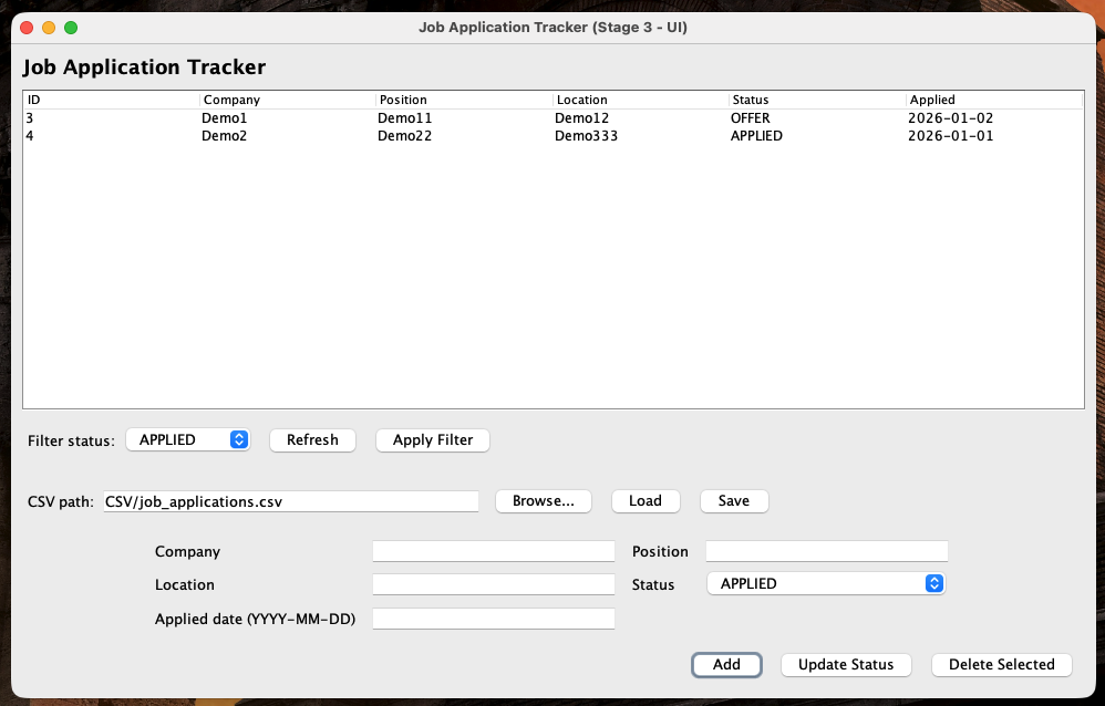 Stage 3 — add record