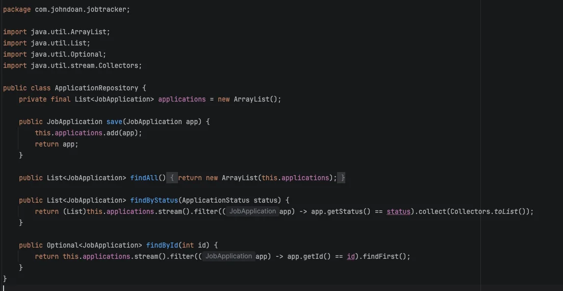 Stage 1 — repository layer