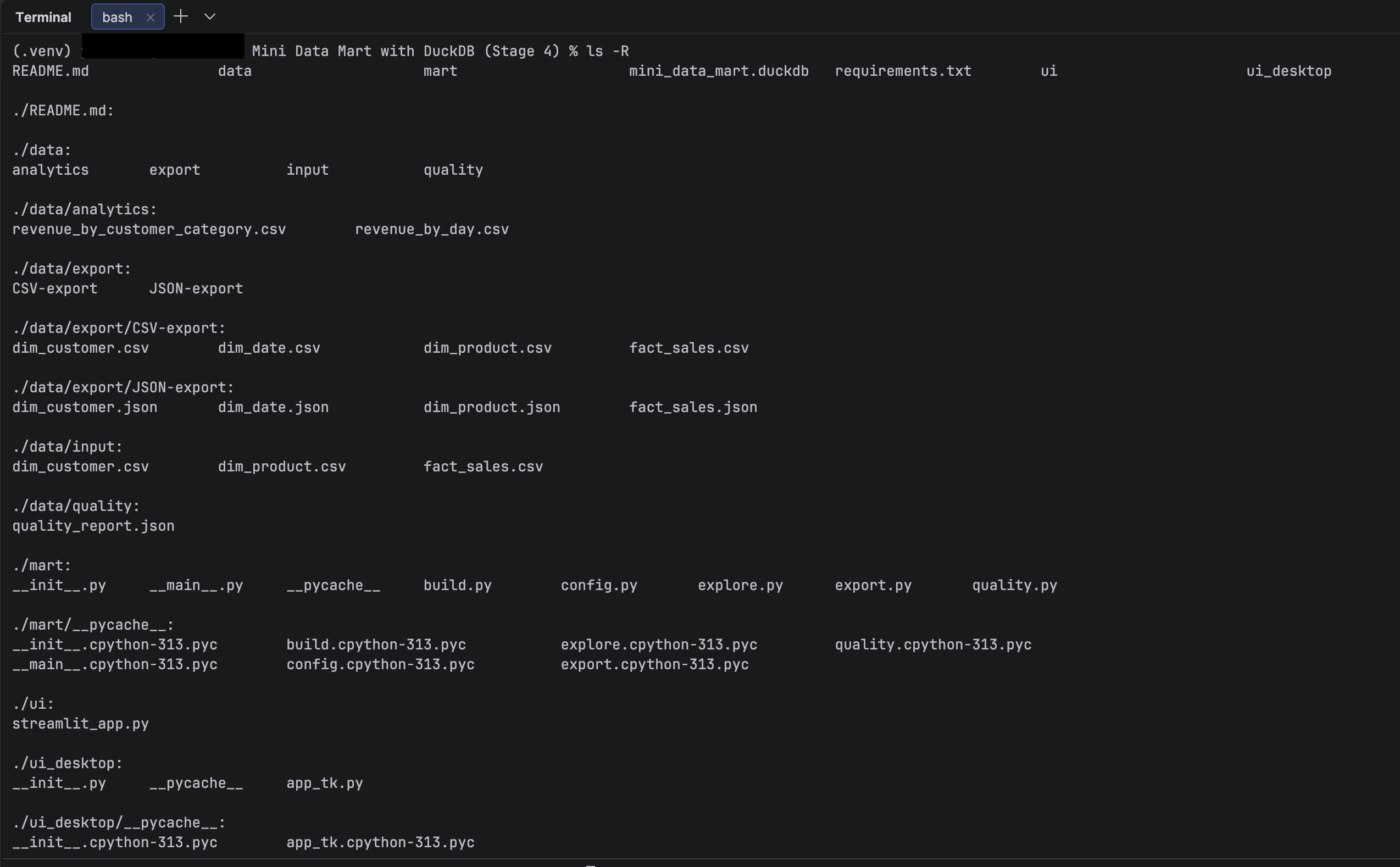 Stage 4 — project structure (multi-CSV inputs + optional UI)