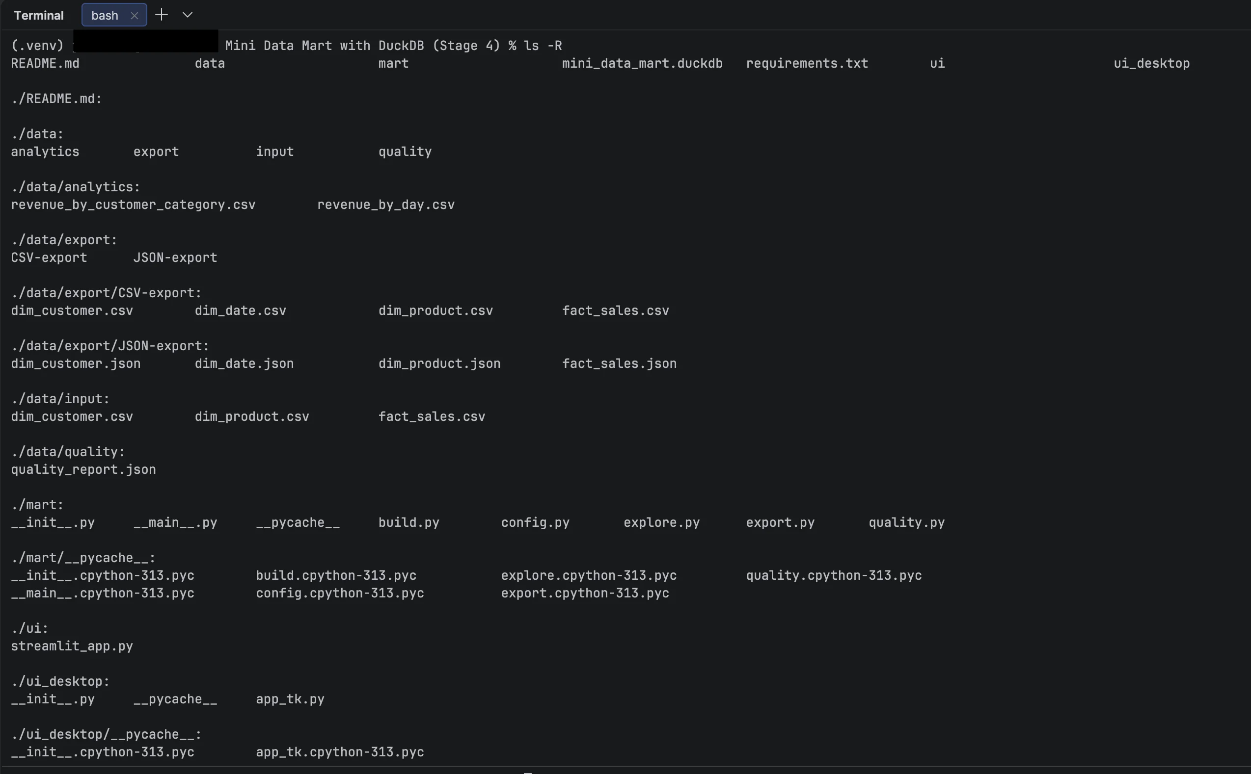 Stage 4 — project structure (multi-CSV inputs + optional UI)