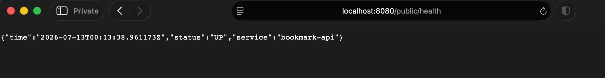 Stage 1 — app running on port 8080