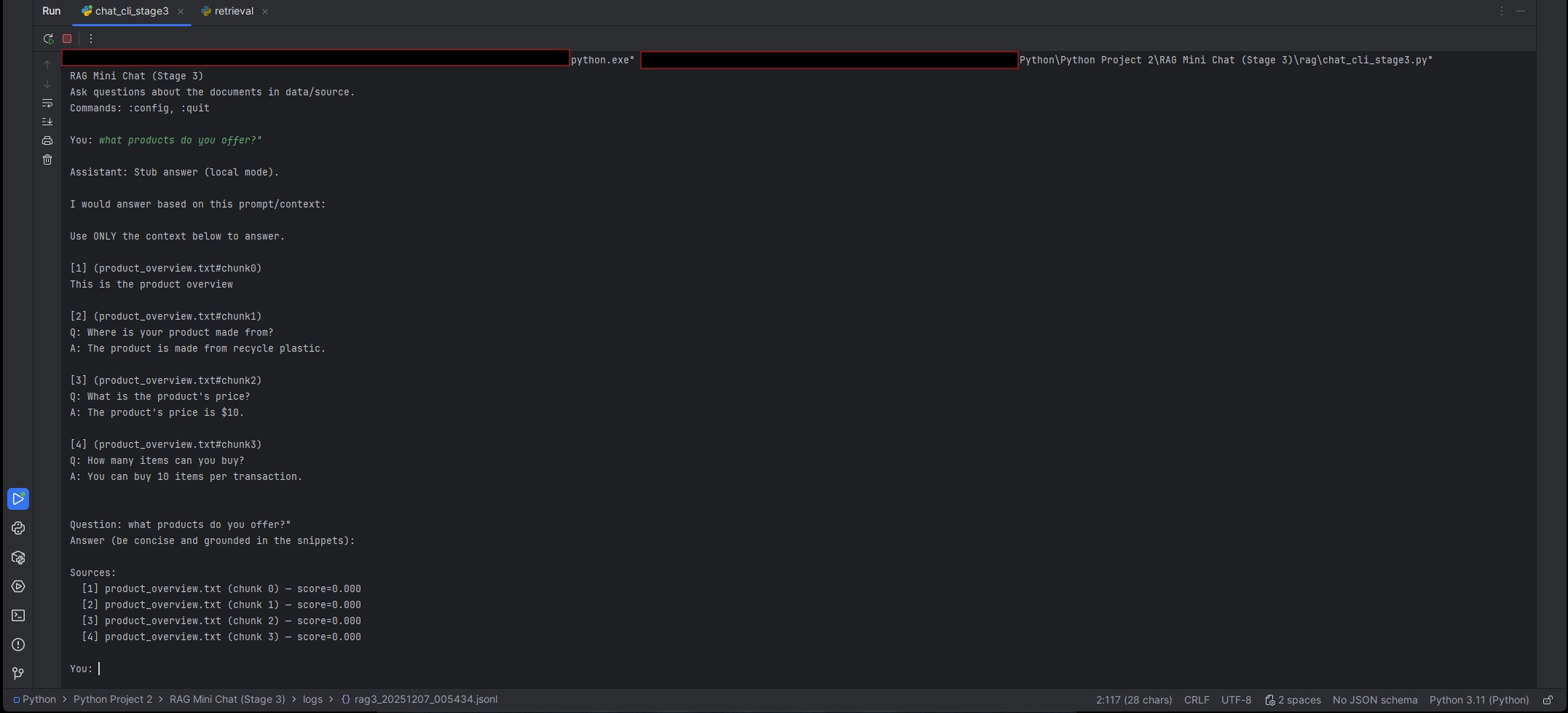 RAG Stage 3 screenshot 3