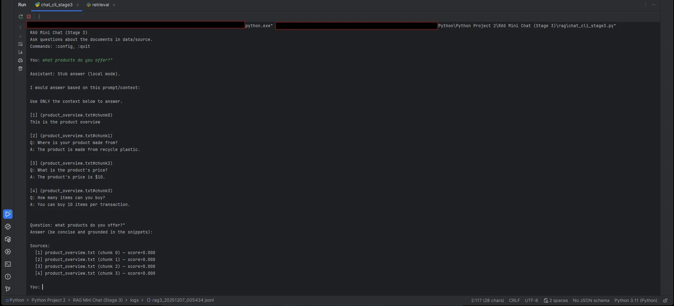 RAG Stage 3 screenshot 3